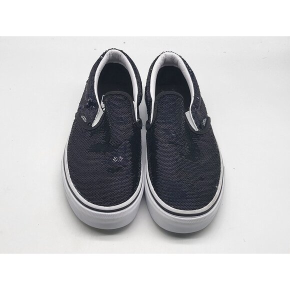 Vans‎ Sequin Slip On Black Sneakers Shoes Size 6 - Picture 2 of 7